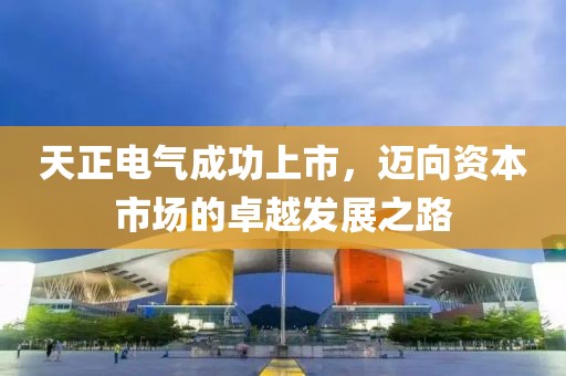 天正电气成功上市，迈向资本市场的卓越发展之路