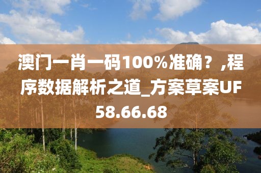 澳门一肖一码100%准确？,程序数据解析之道_方案草案UF58.66.68