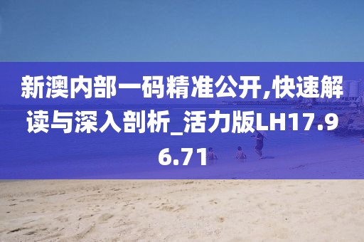 新澳内部一码精准公开,快速解读与深入剖析_活力版LH17.96.71