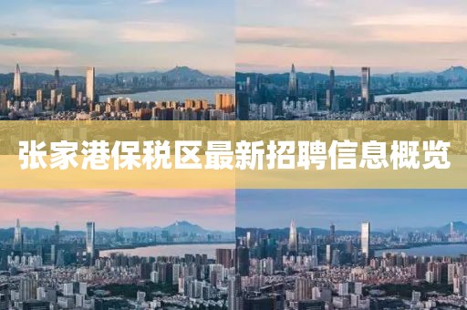 张家港保税区最新招聘信息概览