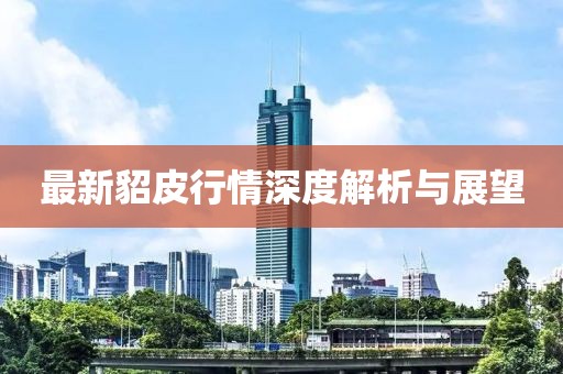 最新貂皮行情深度解析与展望