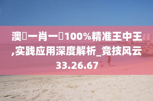澳門一肖一碼100%精准王中王,实践应用深度解析_竞技风云33.26.67