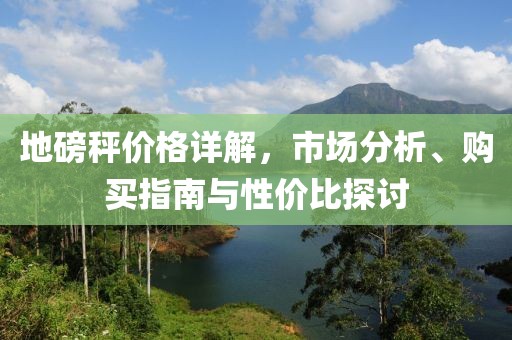 地磅秤价格详解，市场分析、购买指南与性价比探讨