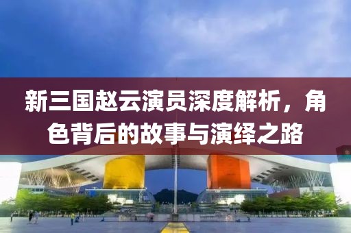 新三国赵云演员深度解析，角色背后的故事与演绎之路