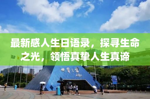 最新感人生日语录，探寻生命之光，领悟真挚人生真谛