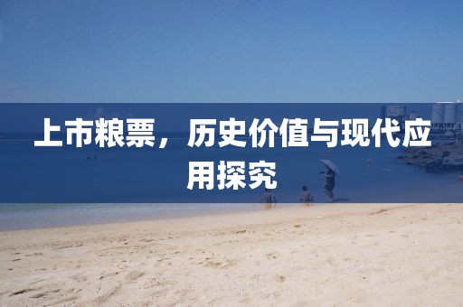 上市粮票，历史价值与现代应用探究