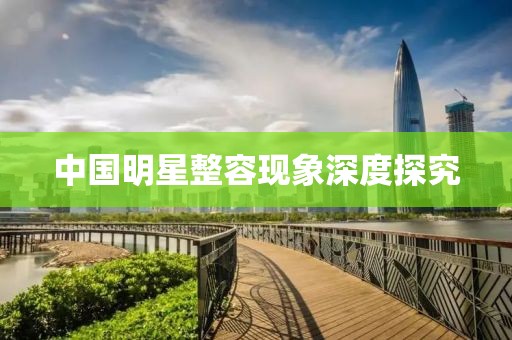 中国明星整容现象深度探究