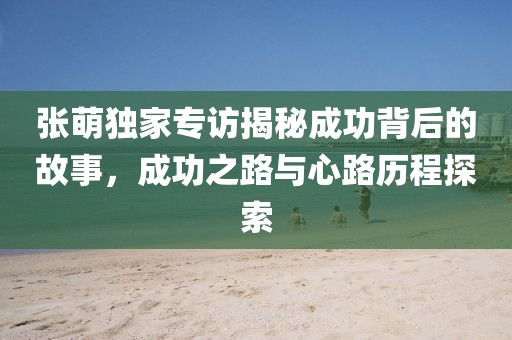 张萌独家专访揭秘成功背后的故事，成功之路与心路历程探索