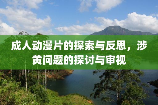 成人动漫片的探索与反思，涉黄问题的探讨与审视
