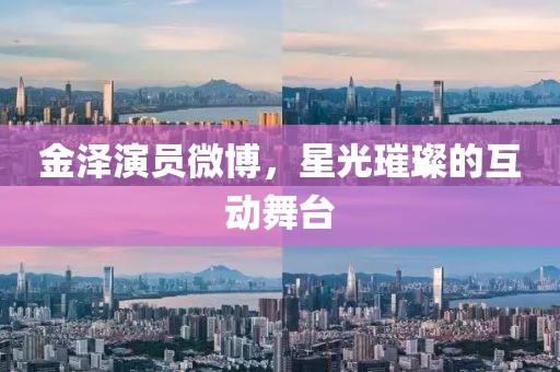 金泽演员微博，星光璀璨的互动舞台