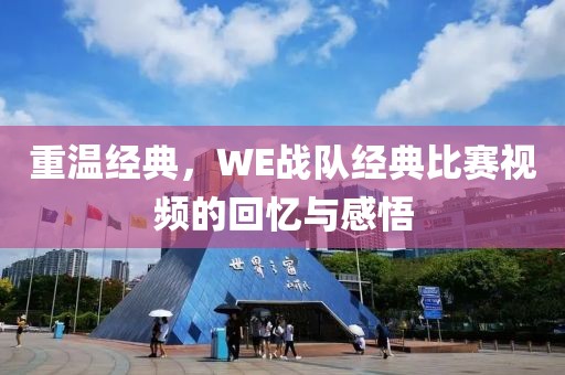 重温经典，WE战队经典比赛视频的回忆与感悟