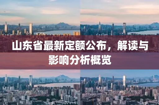 山东省最新定额公布，解读与影响分析概览