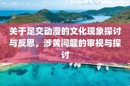 关于足交动漫的文化现象探讨与反思，涉黄问题的审视与探讨