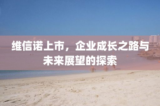 维信诺上市，企业成长之路与未来展望的探索