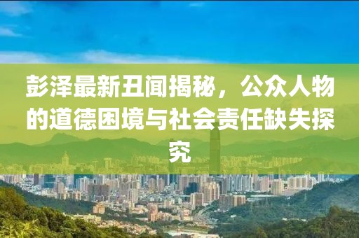 彭泽最新丑闻揭秘，公众人物的道德困境与社会责任缺失探究