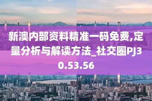 新澳内部资料精准一码免费,定量分析与解读方法_社交圈PJ30.53.56