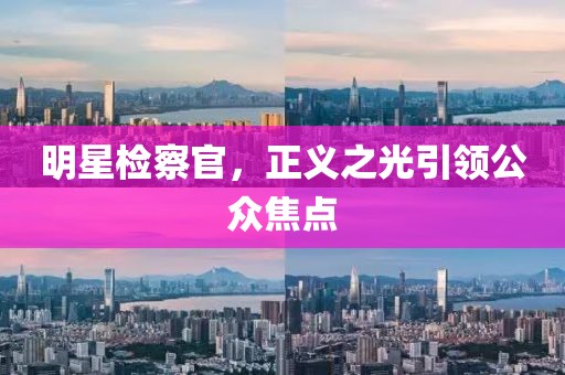 明星检察官，正义之光引领公众焦点