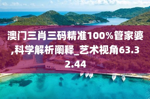 澳门三肖三码精准100%管家婆,科学解析阐释_艺术视角63.32.44