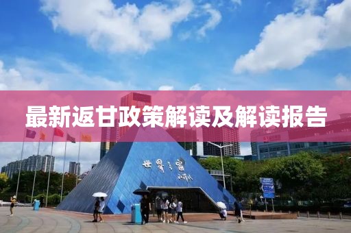最新返甘政策解读及解读报告