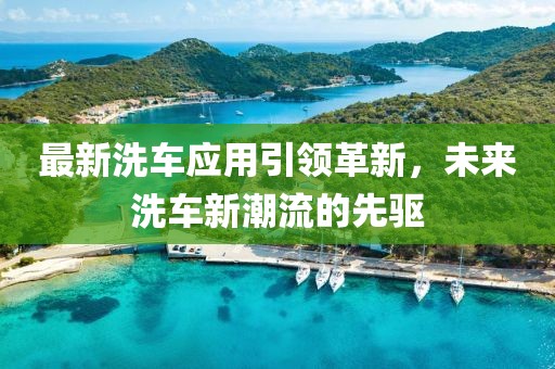 最新洗车应用引领革新，未来洗车新潮流的先驱