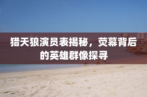 猎天狼演员表揭秘，荧幕背后的英雄群像探寻