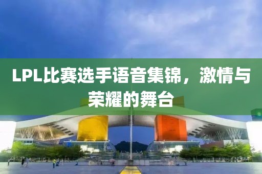 LPL比赛选手语音集锦，激情与荣耀的舞台