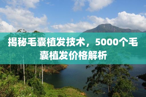 揭秘毛囊植发技术，5000个毛囊植发价格解析