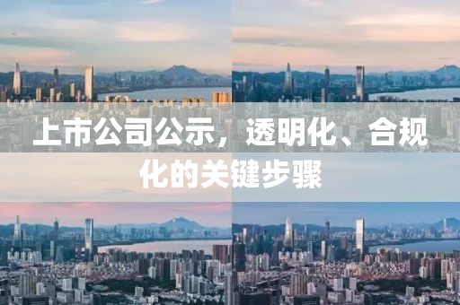 上市公司公示，透明化、合规化的关键步骤