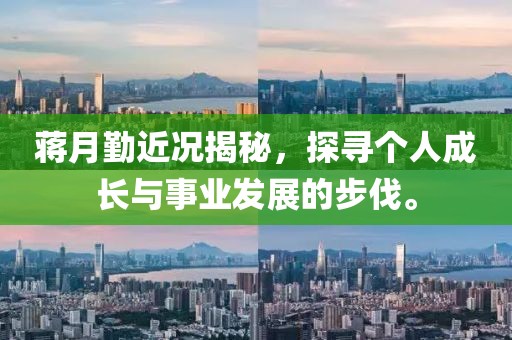 蒋月勤近况揭秘，探寻个人成长与事业发展的步伐。