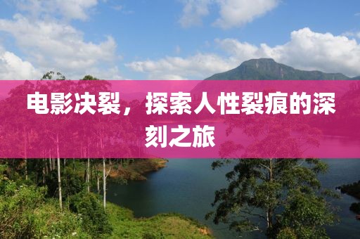 电影决裂，探索人性裂痕的深刻之旅