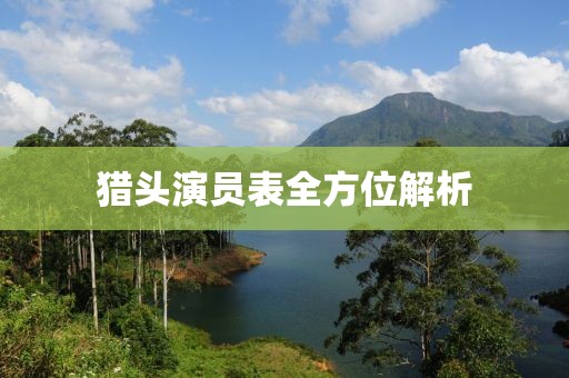 猎头演员表全方位解析
