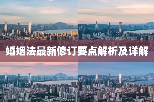 婚姻法最新修订要点解析及详解