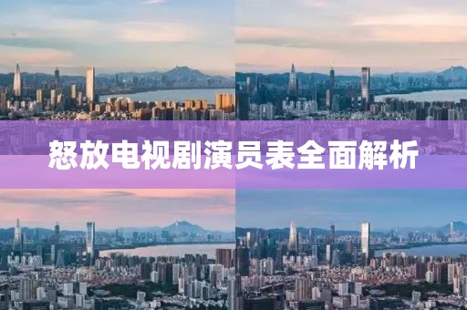 怒放电视剧演员表全面解析