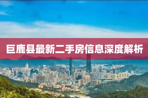 巨鹿县最新二手房信息深度解析