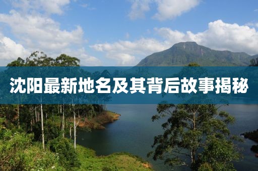 沈阳最新地名及其背后故事揭秘