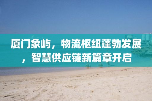 厦门象屿，物流枢纽蓬勃发展，智慧供应链新篇章开启