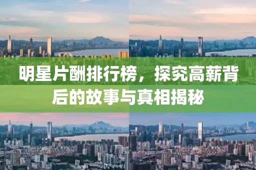 明星片酬排行榜，探究高薪背后的故事与真相揭秘