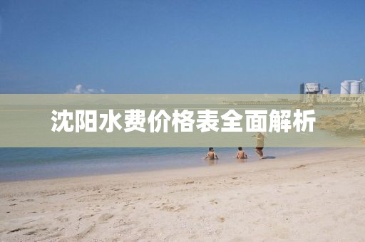 沈阳水费价格表全面解析