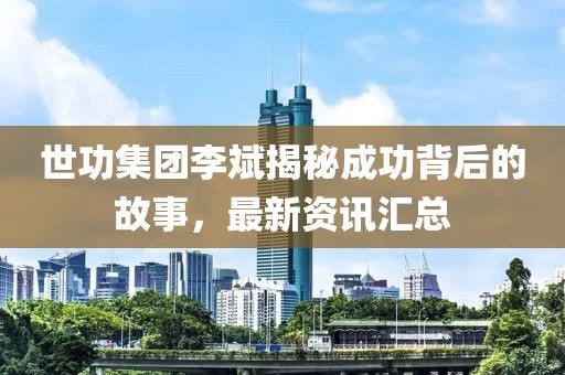 世功集团李斌揭秘成功背后的故事，最新资讯汇总