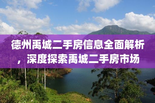 德州禹城二手房信息全面解析，深度探索禹城二手房市场