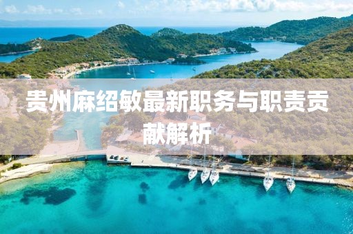 贵州麻绍敏最新职务与职责贡献解析