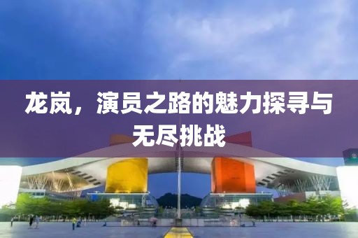 龙岚，演员之路的魅力探寻与无尽挑战