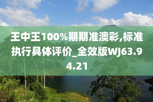 王中王100%期期准澳彩,标准执行具体评价_全效版WJ63.94.21