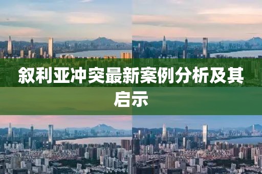 叙利亚冲突最新案例分析及其启示