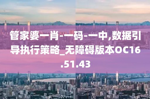 管家婆一肖-一码-一中,数据引导执行策略_无障碍版本OC16.51.43