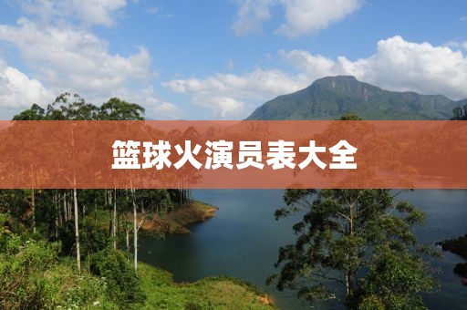 篮球火演员表大全