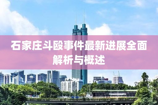 石家庄斗殴事件最新进展全面解析与概述