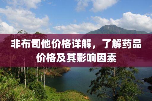 非布司他价格详解，了解药品价格及其影响因素