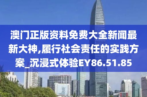澳门正版资料免费大全新闻最新大神,履行社会责任的实践方案_沉浸式体验EY86.51.85