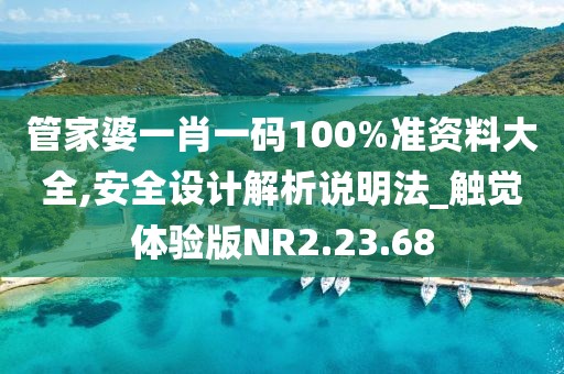 管家婆一肖一码100%准资料大全,安全设计解析说明法_触觉体验版NR2.23.68